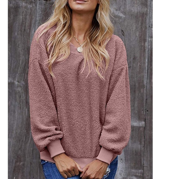 Pink fuzzy popcorn Sweatshirt - Picture 3 of 5